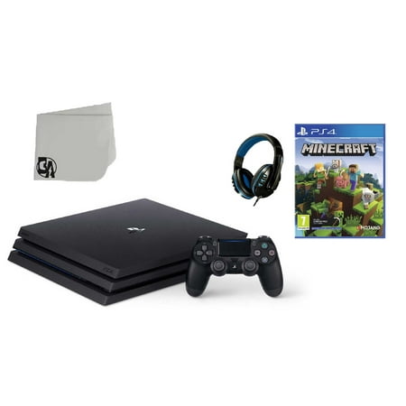 Sony PlayStation 4 PRO 1TB Gaming Console Black with Minecraft BOLT AXTION Bundle Used