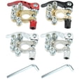 thumbnail image 1 of Unique Bargains 4pcs Car Battery Terminal Copper Quick Release Connectors 4 Way Clamps Positive and Negative Universal for Car, 1 of 6