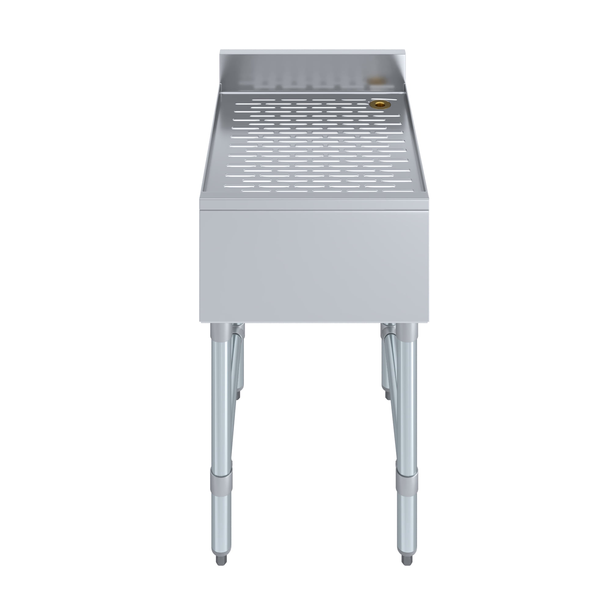 AmGood Underbar Stainless Steel Drainboard 22-1/2 in. x 18 in. x 30 in. H with 3 in. Backsplash