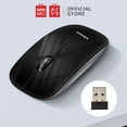 thumbnail image 2 of MINISO 2.4G Wireless Mouse Ultrathin Metallic Wireless Mobile Mouse Nano Receiver for Laptop Computer,Black, 2 of 5