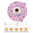 thumbnail image 6 of 15 Inch Round Placemats Set of 4, Spring Floral Non Slip Heat Insulation PP Table Mats, Summer Botanical Purple Pink Flower Washable Place Mats for Kitchen Dining Party Table Decor, 6 of 7