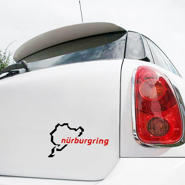 Autodomy Pegatinas Nurburgring Pack De 3 Unidades Para Coche O Moto | Adhesivo Circuito Nurburgring | Sticker Color Rojo - Foto 8