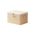 thumbnail image 2 of Caja de almacenamiento plegable de tela con cajones - Organizador de armario con llave para ropa, mantas y juguetes, 2 of 6