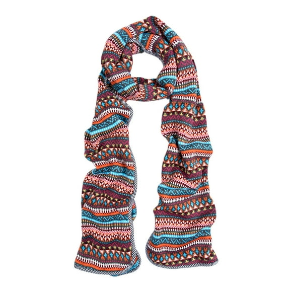 Premium Multi Color Fair Isle Knit Long Warm Winter Scarf