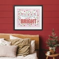 thumbnail image 2 of Stupell Industries Pastel Pink Merry & Bright Black Framed Print Under Glass design by Nicole Tamarin, 13 x 16, 2 of 10