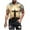 Khaki, variant on JUUYY Men's Cross Printed T-Shirts Summer Casual Short Sleeve Crew Neck Pullover Tops Athletic Gym Muscle Tee Gold M