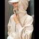 thumbnail image 4 of Sudadera con Capucha y Media Cremallera para Mujer, Informal, de Larga, Corta, con Cremallera de un Cuarto. Albaricoque XL, 4 of 8
