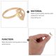 thumbnail image 3 of Anillo sencillo de acero inoxidable con iniciales en inglés, joyería retro para niña (dorado), 3 of 6