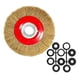 thumbnail image 1 of Cepillo de rueda de alambre de mesa OSFTBVT de acero ondulado grueso de 8 pulgadas, 1 of 7
