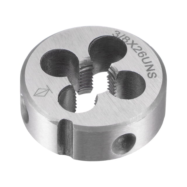 Unique Bargains 3/8'-26 UNS Alloy Tool Steel Machine Thread Round Threading Die Hand Tool