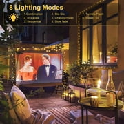 Magotan Solar Christmas Lights 2 Pack 72 Ft 200 LED Outdoor Waterproof Solar String Lights Garden Patio Christmas Decorations, Warm White