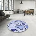 thumbnail image 3 of Ahgly Company Indoor Rectangle Patterned Heavenly Blue Area Rugs, 2' x 4', 3 of 6