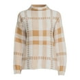 thumbnail image 5 of By Design Kylie Funnel Neck Plaid Pullover Sweater, 5 of 5