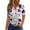 Purple, variant on Women's Fashion Casual V-Neck Short Sleeve T-Shirt with Decorative Buttons and Valentine's Day Print, Comfortable Tee for Daily Wear,Light Blue,L