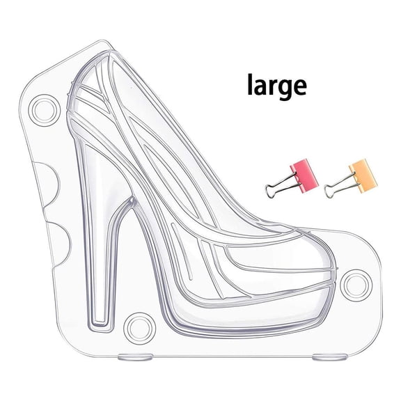 3D Woman High Heel Shoe Chocolate Fondant Cake Mold DIY Pastry Baking Decor