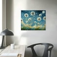 thumbnail image 4 of Nawypu  Dandelion Canvas Wall Art Neutral Floral Picture Stretched For Living Room Bathroom Decoration White Flower Flora Dandelion Picture Canvas Prints Artwork Framed Ready To Hang, 4 of 6