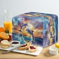 thumbnail image 4 of HELLHERO Ocean Dolphin Print Toaster Cover Fits for 4 Slice, Adjustable Bread Machine Dust Cover, Polyester Waterproof Anti Scratches Toaster Protector（12.4"x10.6"x8.2"), 4 of 8