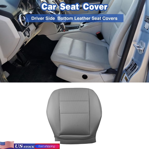 HUONA Driver Side Seat Cover Front Left Bottom Microfiber Leather Seat Cover Replacement for Mercedes-Benz GLK250 GLK280 GLK300 GLK350 2008-2015