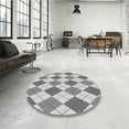 thumbnail image 4 of Ahgly Company Machine Washable Indoor Square Transitional Sonic Silver Gray Area Rugs, 3' Square, 4 of 7