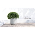 thumbnail image 3 of Ecopots Oslo Durable Modern Round Indoor/Outdoor Recycled Based Composite Flower Pot Planter, White Grey, 25.5", 3 of 4