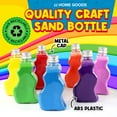 thumbnail image 3 of JJ CARE 12 Wave-Shaped Plastic Bottles with Funnels for Art Sand/Scenic Sand Non-Toxic Colored Sand for Kids? Arts & Crafts, Decorations and Crafty Collection Bottles (Wave-Shaped), 3 of 6