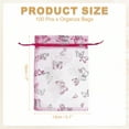 thumbnail image 2 of Uxcell 100Pcs Organza Bags, Mesh Candy Pouch with Drawstring Gold Rose Flower Jewelry Gift Bag Rose red Silver 5.1 x 7 inch, 2 of 6