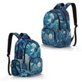thumbnail image 2 of DISNIMO Jellyfish Flower Printed Girls Backpack Cute School Backpack for Kids Teens Girls Lightweight 17 Inch Bookbag with Padded Strap for Primary Middle Students, Back to School Gifts, 2 of 7