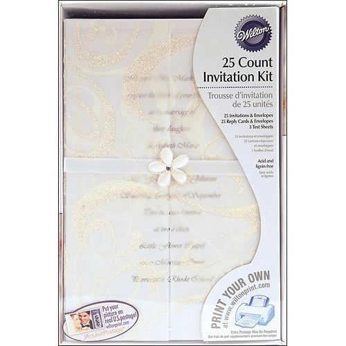 wilton print your own invitations kit glitz glamour 25 ct 1008 314 print your own invites