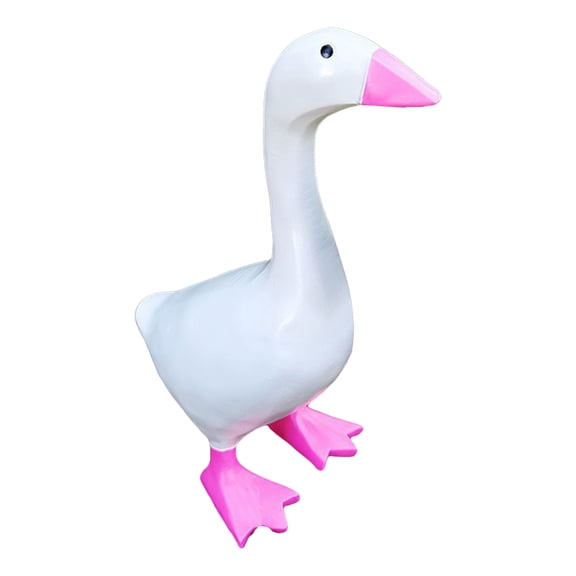 Mozhitti Goose Statue With Key Holder Resin Porch Goose Decor Funny Goose Figurine Entryway Desk Ornament Housewarming Gifts