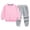 Pink, variant on Xudanell Kids Sweatsuits Basic Cotton Crewneck Sweatshirt and Jogger Sweatpants Toddler Girls Boys 2 Piece Tracksuit for 0-13 Years (Sky Blue, 12-18 Months)