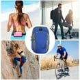 thumbnail image 4 of Unique Bargains 1 Pc Lightweight Phone Holder Arm Bands for Hiking Gym Blue Nylon, 4 of 4