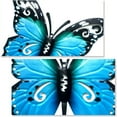 thumbnail image 3 of Decoración de pared de mariposa de Metal, escultura artística de pared de vidrio para exteriores, cielo, decoración de jardín, hogar y jardín, 3 of 5