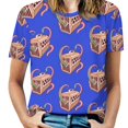thumbnail image 4 of Tentacles Ruffle Short Sleeve T-Shirt Women's V Neck Print T Shirt Tops Tentacles Octopus Kraken Cthulhu Eldritch Horror, 4 of 4