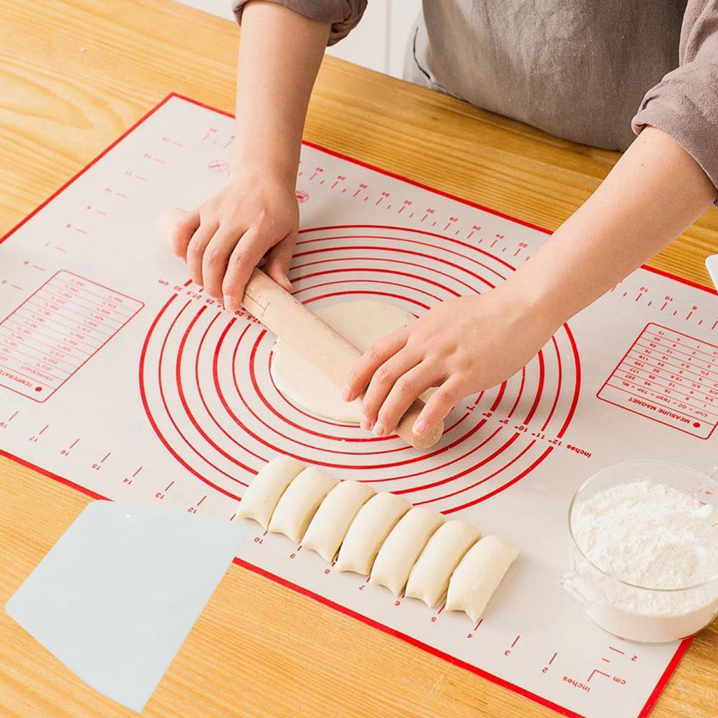 Large Silicone Pastry Mat Extra Thick Non Stick Baking Mat with Measurement F...