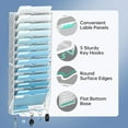 Hanging Metal File Rack INTIGE 13-Tier Metal Hanging File Organizer with Hooks, Mesh Wall Paper ...