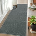 thumbnail image 4 of Tzou Modern Moroccan Shag Runner Rugs 2'x6' for Kitchen, Stain Resistant Thick Throw Floor Covers for Living Room(Dark Gray), 4 of 7