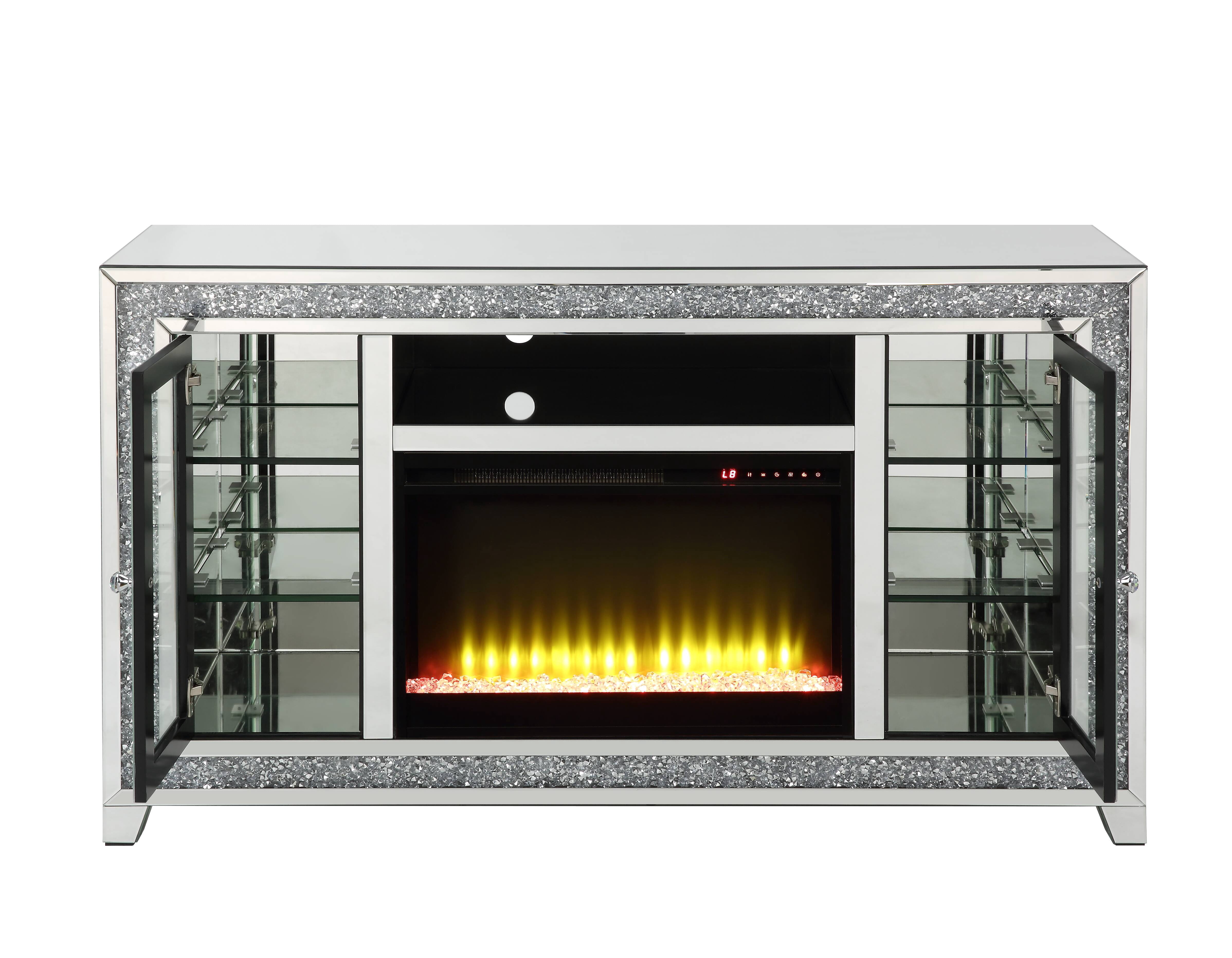 ACME Noralie LED Fireplace TV Stand For TVs Upto 60