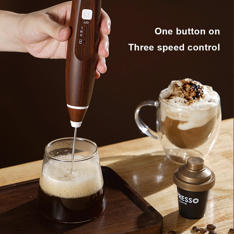 DIYOO Handheld Milk Frother Electric Whisk Foam Maker with 2 Stainless  Whisks 3 Speeds Adjustable For Coffee, Latte, Cappuccino, Matcha, Hot  Chocolate,Durable Mini Drink Mixer With with invisible hook 