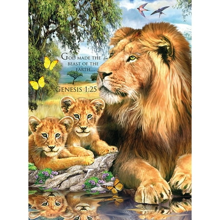 Lions by the Pool 1000 Piece Puzzle, Big Cats by LPF ...