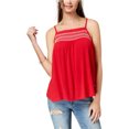 thumbnail image 1 of Ultra Flirt Womens Ikeddi Smocked Tank Top, Rojo, X-Large Ultra Flirt Camiseta sin mangas, 1 of 1