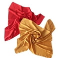 thumbnail image 3 of Women Solid Satin Square Scarf Winter Pure Color Satin Color Head Neck Shawl Ladies Gift Kerchief, 3 of 7
