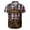 White, variant on Oktoberfest Themed Men's Lederhosen Print Shirt, Traditional Plaid Button Down Shirts