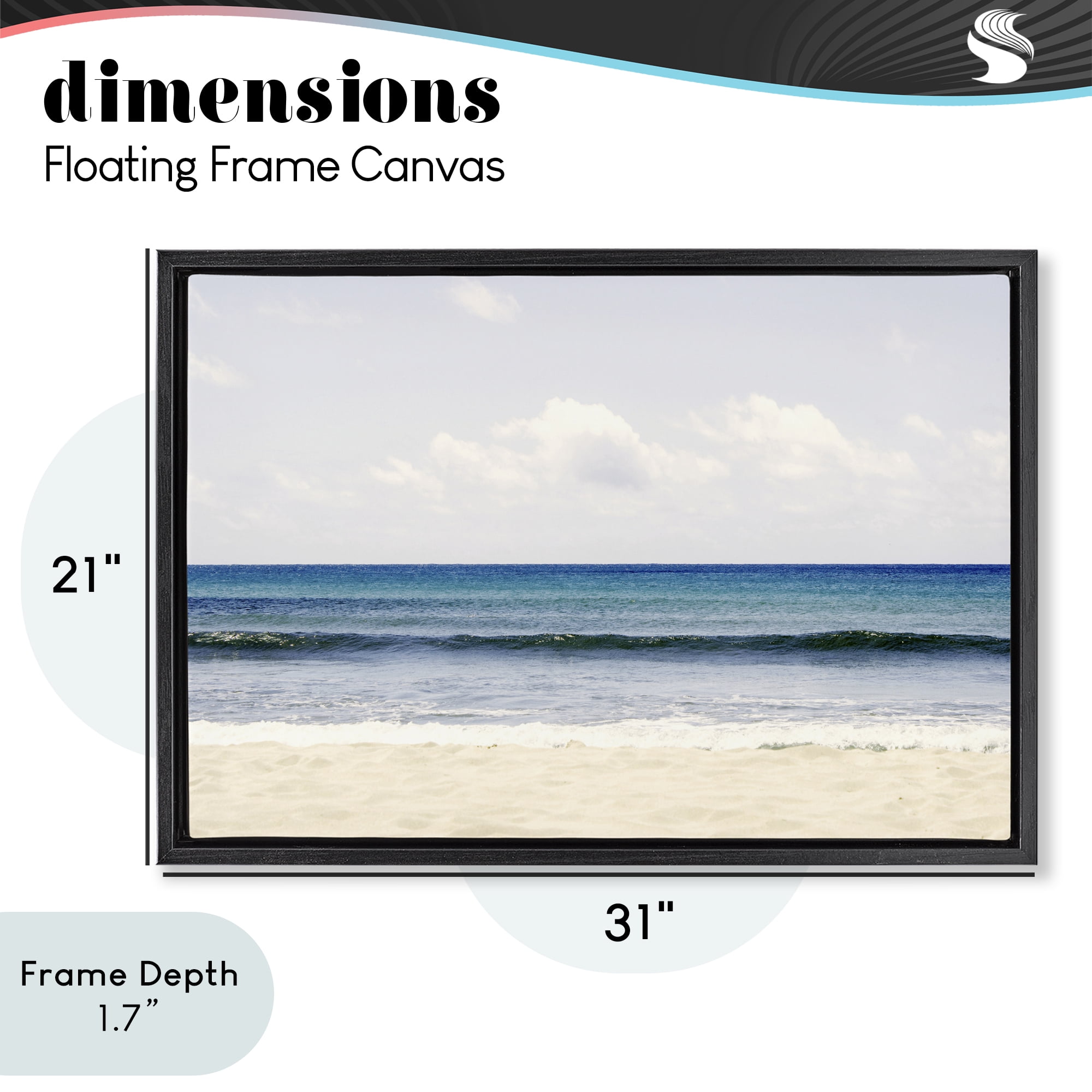 Stupell Industries Summer Seaside Escape Black Framed Floater Canvas Wall Art, design by Gemma Bardot
