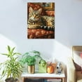 thumbnail image 5 of ZFLMY Cute Cat Ready to Hang Art Modern Canvas Prints Home Decor Wall Pictures Office Bedroom Living Room Bathroom Kitchen Decoration 12x16in, 5 of 5