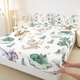thumbnail image 3 of Homewish Cute Dragon Full Size Sheets 4-Piece for Children Kids Teens,Kawaii Animal Breathable Bed Sheets,Cartoon Stars Print Lightweight Sheet Sets,Lightweight Room Decor, 3 of 7
