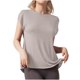 thumbnail image 2 of mfyjkho Tops Para Salir, Camiseta De Yoga De Manga Corta Para Mujer, De Color Liso, Con Abertura En La Espalda Y Hueca, Fina Tops Para Salir Xl, 2 of 4