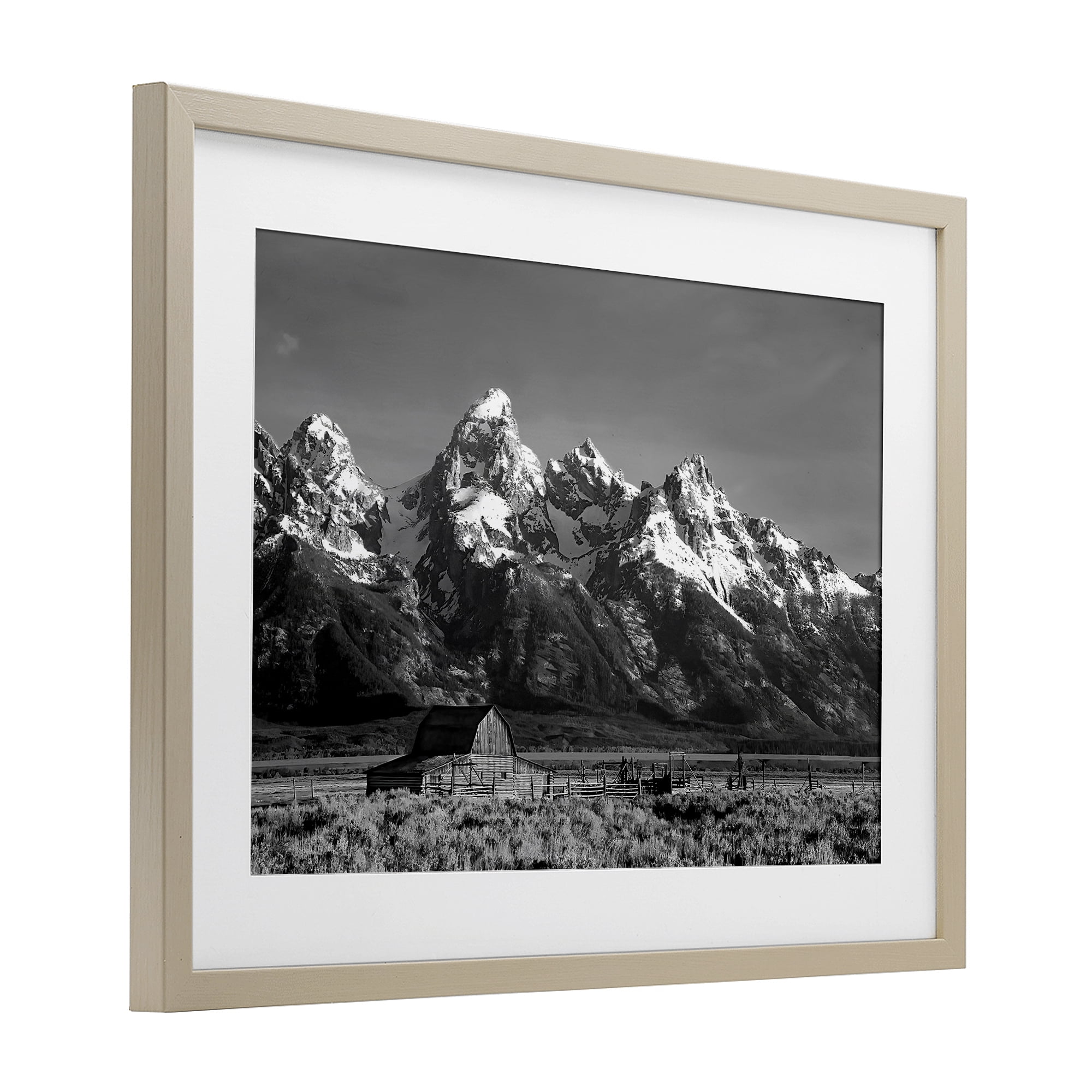 Stupell Industries John Moulton Barn Landscape Birch Framed Print Under Glass, design by Steve Toole