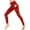 Red, variant on Leggings for Women with Pocket Solid Color High Waisted Leggings Stretchy Slim Yoga Pants Casual Gym Athletic Workout Leggings