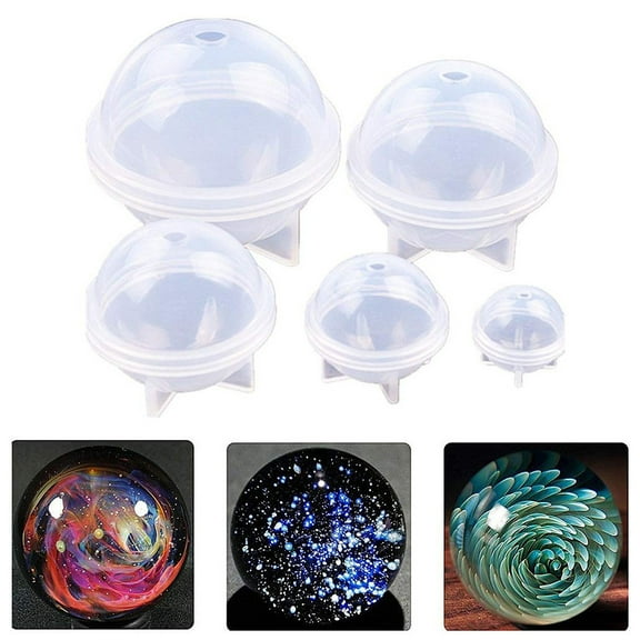 kayannuo 5 Size Silicone Round Ball Silicone Resin Mold Pendant Mold Making Craft DIY