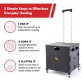 thumbnail image 4 of Rolling Crate Debest Products Quik Cart 360 con asiento de 360 L, color negro, 4 of 7